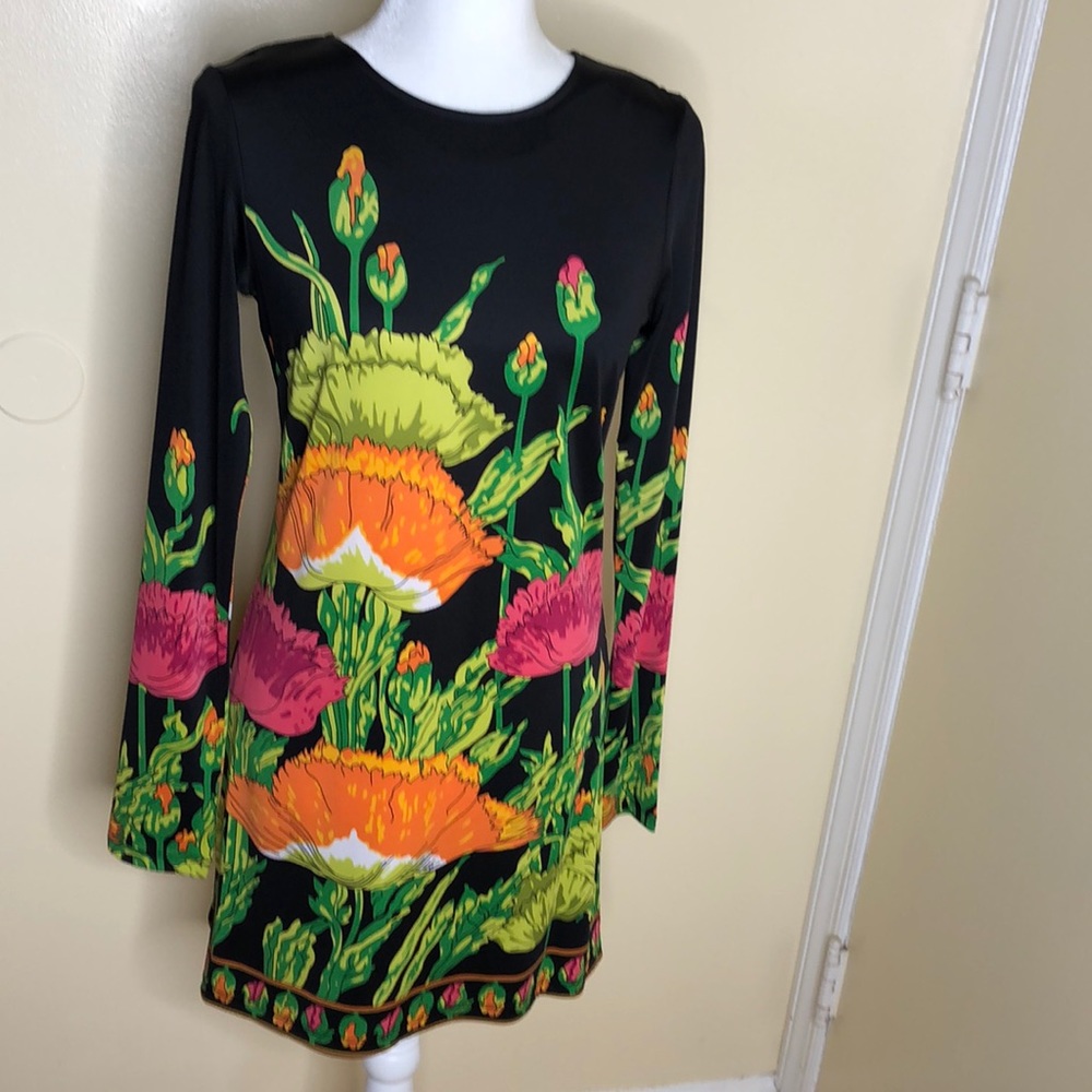 JB BY JULIE BROWN BLACK MEADOW  DRESS SIZE MEDIUM